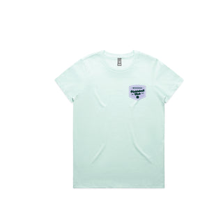 Women Maple Tee printed frt + back (Wodonga Pickleball)