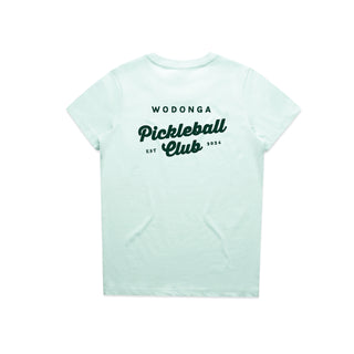 Women Maple Tee printed frt + back (Wodonga Pickleball)
