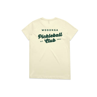Women Maple Tee printed frt + back (Wodonga Pickleball)
