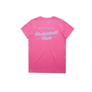 Women Maple Tee printed frt + back (Wodonga Pickleball)