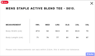 Active Tee printed frt + back (Wodonga Pickleball)