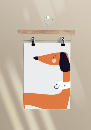 Long Ol' Coot' A3+ Dog Art Print