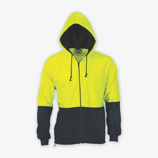 Men's Two Tone Full Zip Fleecy Work Hoodie