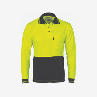 Men's HiVis 2 Tone Cool Breeze LS Polo