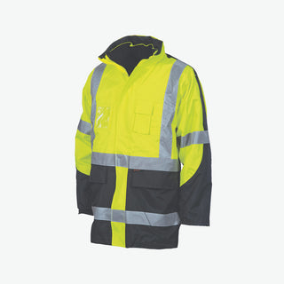 Men's HiVis Two Tone 6 in 1 Contrast Work Jacket