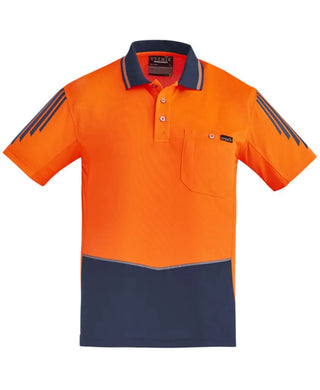 Mens Hi Vis Flux Short Sleeve Polo