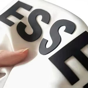 +Add cut rubber logo up to 8cm wide